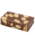 Turrón de chocolate y almendra en porciones